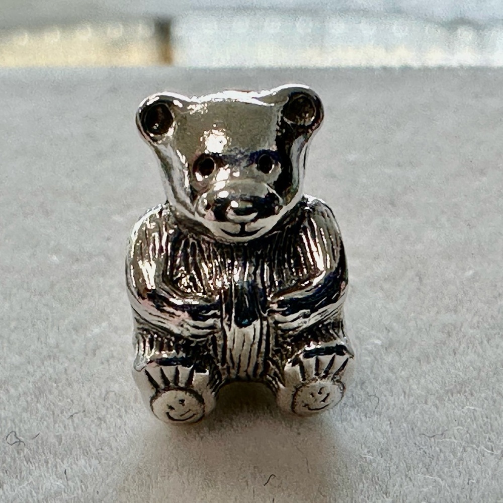 Pandora silver teddy bead
